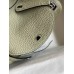 Hermes Mini Lindy Handmade Bag In Sauge Clemence Leather