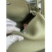 Hermes Mini Lindy Handmade Bag In Sauge Clemence Leather