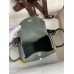 Hermes Mini Lindy Handmade Bag In Vert Amande Clemence Leather