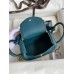 Hermes Mini Lindy Handmade Bag In Vert Bosphore Clemence Leather
