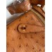 Hermes Mini Lindy Handmade Bag In Gold Ostrich Leather