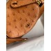 Hermes Mini Lindy Handmade Bag In Gold Ostrich Leather