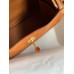 Hermes Mini Lindy Handmade Bag In Gold Ostrich Leather