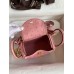 Hermes Mini Lindy Handmade Bag In Rose Sakura Ostrich Leather