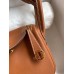 Hermes Mini Lindy Handmade Bag In Gold Swift Leather