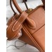 Hermes Mini Lindy Handmade Bag In Gold Swift Leather