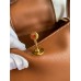 Hermes Mini Lindy Handmade Bag In Gold Swift Leather