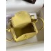 Hermes Mini Lindy Handmade Bag In Jaune Poussin Swift Leather