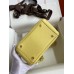 Hermes Mini Lindy Handmade Bag In Jaune Poussin Swift Leather