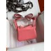 Hermes Mini Lindy Handmade Bag In Rose Lipstick Swift Leather