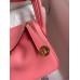 Hermes Mini Lindy Handmade Bag In Rose Lipstick Swift Leather