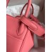 Hermes Mini Lindy Handmade Bag In Rose Lipstick Swift Leather
