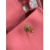 Hermes Mini Lindy Handmade Bag In Rose Lipstick Swift Leather