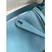 Hermes Lindy 26 Handmade Bag In Blue Atoll Clemence Leather