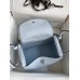 Hermes Lindy 26 Handmade Bag In Blue Brume Clemence Leather