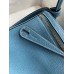 Hermes Lindy 26 Handmade Bag In Blue Jean Clemence Leather
