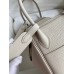Hermes Lindy 26 Handmade Bag In Craie Clemence Leather