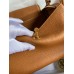 Hermes Lindy 26 Handmade Bag In Gold Clemence Leather