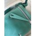 Hermes Lindy 26 Handmade Bag In Malachite Clemence Leather