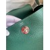 Hermes Lindy 26 Handmade Bag In Malachite Clemence Leather