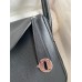 Hermes Lindy 26 Handmade Bag In Black Clemence Leather
