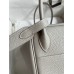 Hermes Lindy 26 Handmade Bag In Pearl Grey Clemence Leather