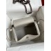 Hermes Lindy 26 Handmade Bag In Pearl Grey Clemence Leather