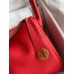 Hermes Lindy 26 Handmade Bag In Red Clemence Leather
