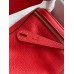 Hermes Lindy 26 Handmade Bag In Red Clemence Leather