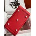 Hermes Lindy 26 Handmade Bag In Red Clemence Leather
