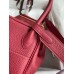 Hermes Lindy 26 Handmade Bag In Ruby Clemence Leather