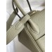 Hermes Lindy 26 Handmade Bag In Sauge Clemence Leather
