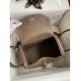 Hermes Lindy 26 Handmade Bag In Taupe Clemence Leather