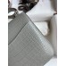 Hermes Constance 18 Handmade Bag In Grey Matte Alligator Leather