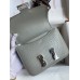 Hermes Constance 18 Handmade Bag In Grey Matte Alligator Leather