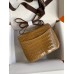 Hermes Constance 18 Handmade Bag In Beige Shiny Alligator Leather