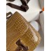 Hermes Constance 18 Handmade Bag In Beige Shiny Alligator Leather