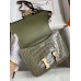 Hermes Constance 18 Handmade Bag In Grey Shiny Alligator Leather