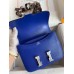 Hermes Constance 18 Handmade Bag In Blue Electric Chevre Mysore Leather