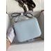 Hermes Constance 18 Handmade Bag In Blue Brume Epsom Calfskin