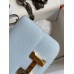 Hermes Constance 18 Handmade Bag In Blue Brume Epsom Calfskin