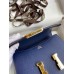 Hermes Constance 18 Handmade Bag In Blue Saphir Epsom Calfskin