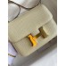 Hermes Constance 18 Handmade Bag In Vanille Matte Alligator Leather