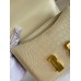 Hermes Constance 18 Handmade Bag In Vanille Matte Alligator Leather