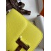 Hermes Constance 18 Handmade Bag In Lime Epsom Calfskin