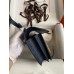 Hermes Constance 18 Handmade Bag In Blue Iris Ostrich Leather