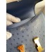 Hermes Constance 18 Handmade Bag In Blue Iris Ostrich Leather