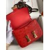 Hermes Constance 18 Handmade Bag In Red Ostrich Leather