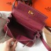 Hermes Kelly 20cm Bag In Bordeaux lemence Leather GHW