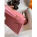 Hermes Kelly Mini II Sellier Handmade Bag In Rose Confetti Chevre Mysore Leather